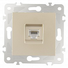 Розетка ethernet rj-45 без рамки arte milano am-203 203.45-1.shampan